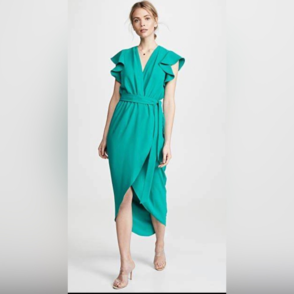 Amanda Uprichard Teal Martinique Dress